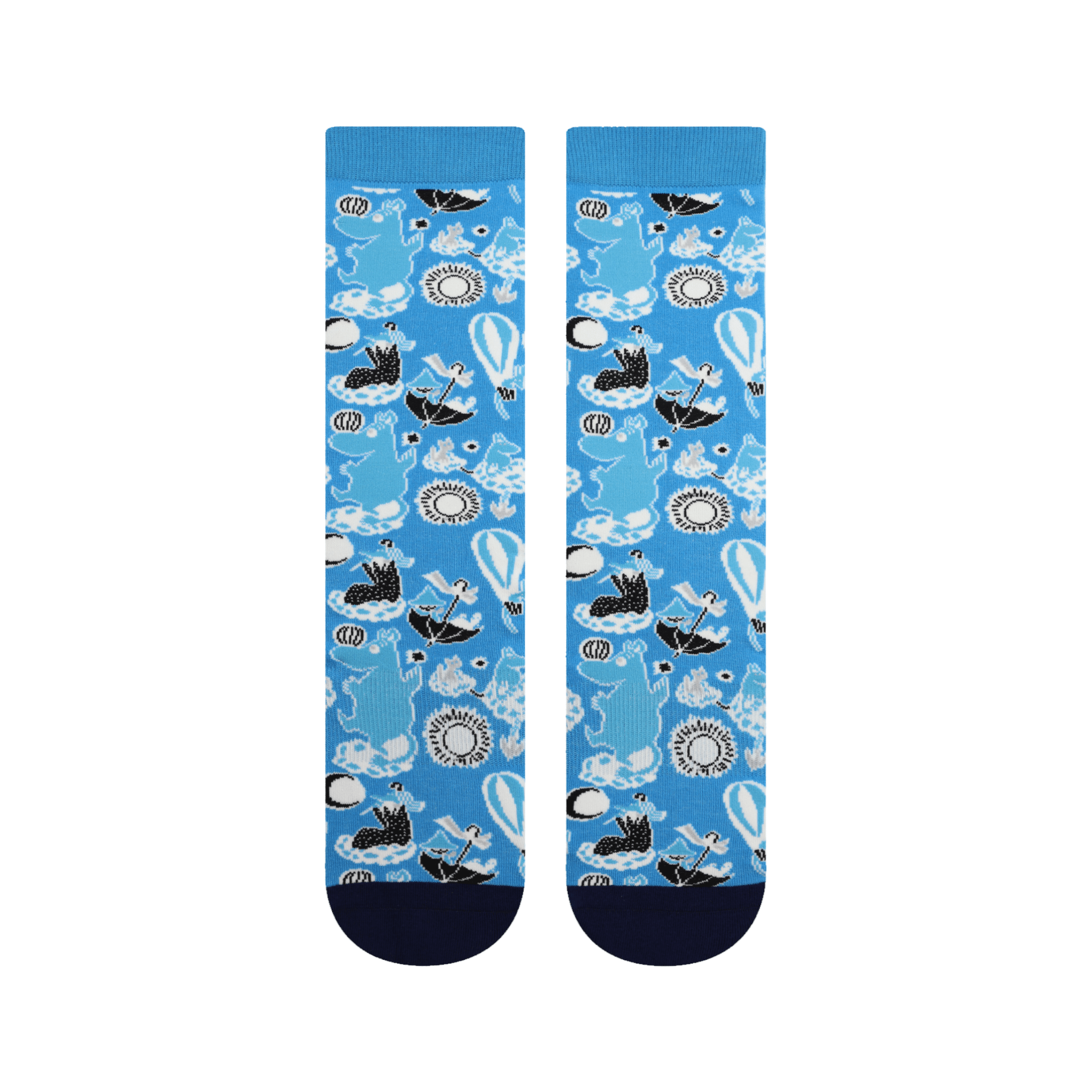 Moomin Socks Moomin Babies Blue Crew Socks