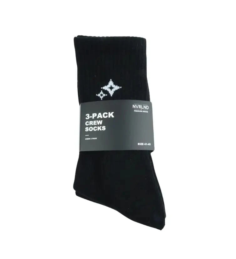 NVRLND Socks Black / S/M 3-Pack Tennis Premium Socks Crew